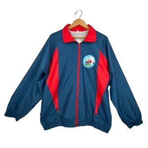 Vintage Antarctica Expedition H44 Full Zip Nylon Jacket Size L Navy Red